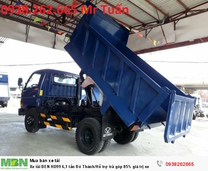 Xe tải BEN HD99 6,1 tấn Đô Thành/Hỗ trợ trả góp 85% giá trị xe