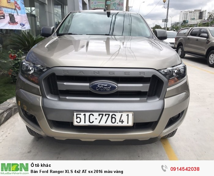 Bán Ford Ranger XLS 4x2 AT sx 2016 màu vàng