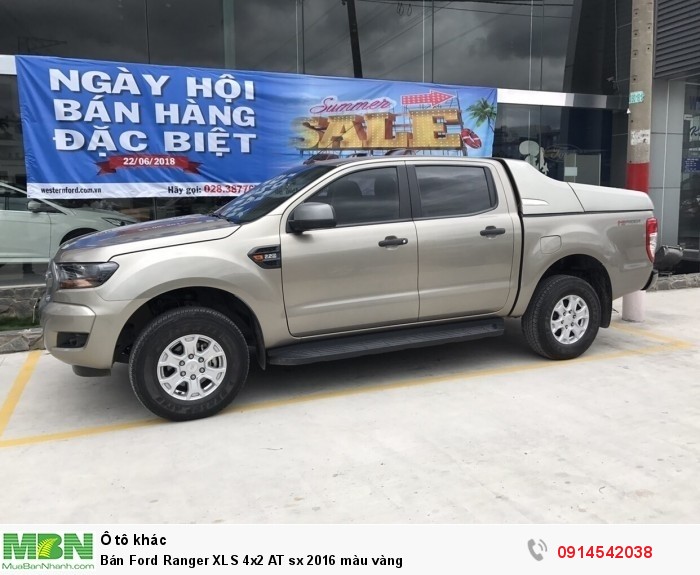 Bán Ford Ranger XLS 4x2 AT sx 2016 màu vàng