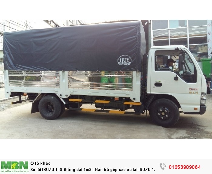 Xe tải ISUZU 1T9 thùng dài 4m3 | Bán trả góp cao xe tải ISUZU 1 tấn 9