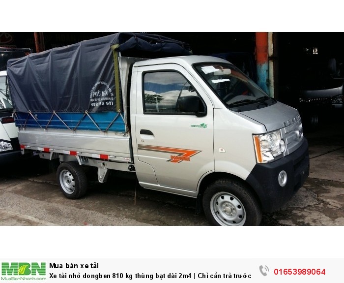 Xe tải nhỏ Dongben 810 kg thùng bạt dài 2m4 | Chỉ cần trả trước 50 triệu nhận xe ngay