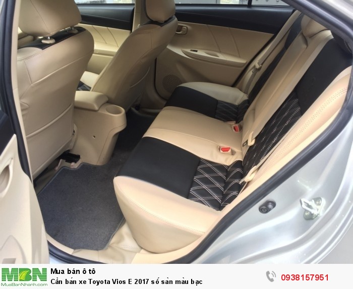 Cần bán xe Toyota Vios E 2017 số sàn màu bạc