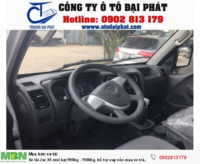 Xe tải Jac X5 mui bạt 990kg - 1500kg, hỗ trợ vay vốn mua xe trả góp 80%