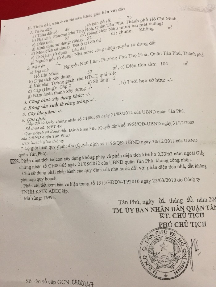 Bán Nhà Hẻm Nguyễn Nhữ Lãm.P,Phú Thọ Hòa.Q,Tân Phú