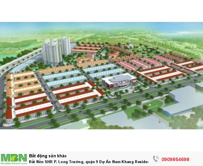 Đất Nền SHR P. Long Trường, quận 9 Dự Án Nam Khang Residence