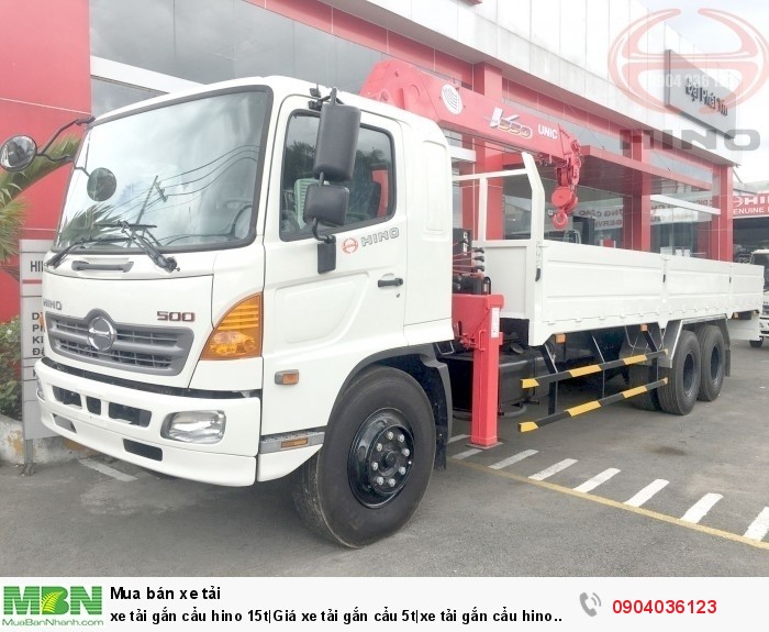Xe tải gắn cẩu Hino 15t|Giá xe tải gắn cẩu 5t|xe tải gắn cẩu Hino 3 chân|xe tải cẩu Hino 5t