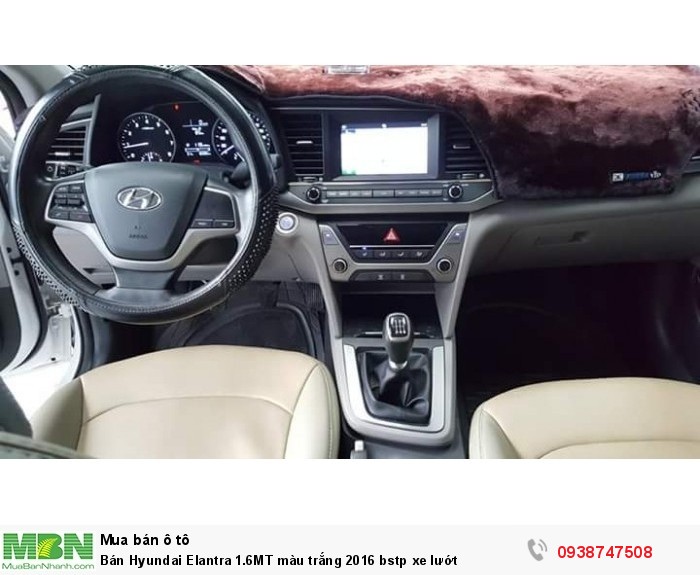 Bán Hyundai Elantra 1.6MT màu trắng 2016 bstp xe lướt