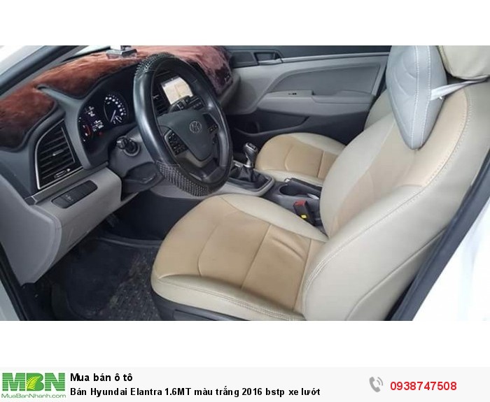 Bán Hyundai Elantra 1.6MT màu trắng 2016 bstp xe lướt