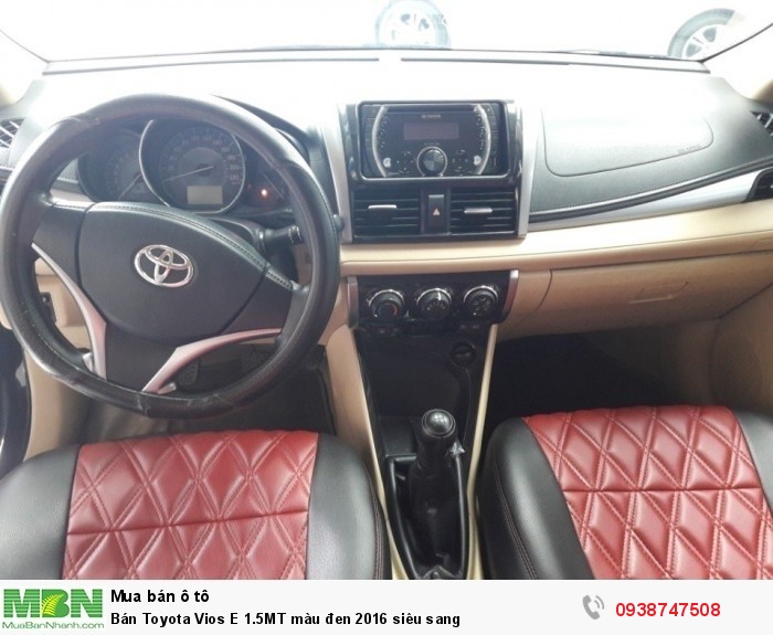 Bán Toyota Vios E 1.5MT màu đen 2016 siêu sang