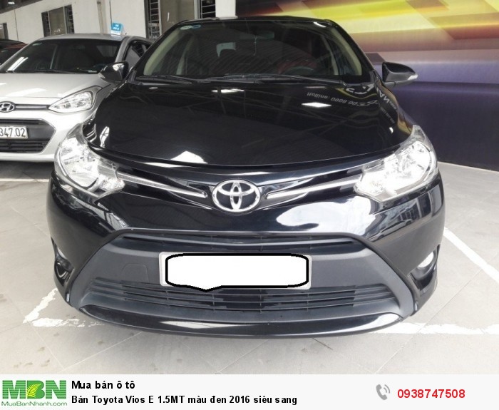 Bán Toyota Vios E 1.5MT màu đen 2016 siêu sang