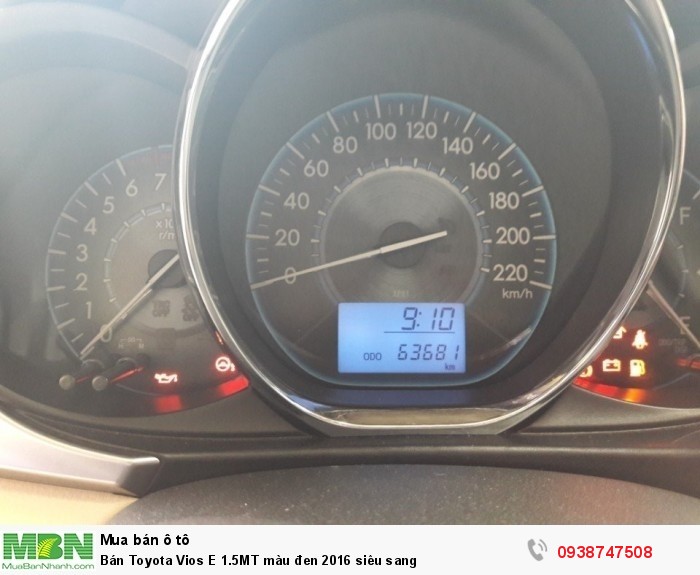 Bán Toyota Vios E 1.5MT màu đen 2016 siêu sang