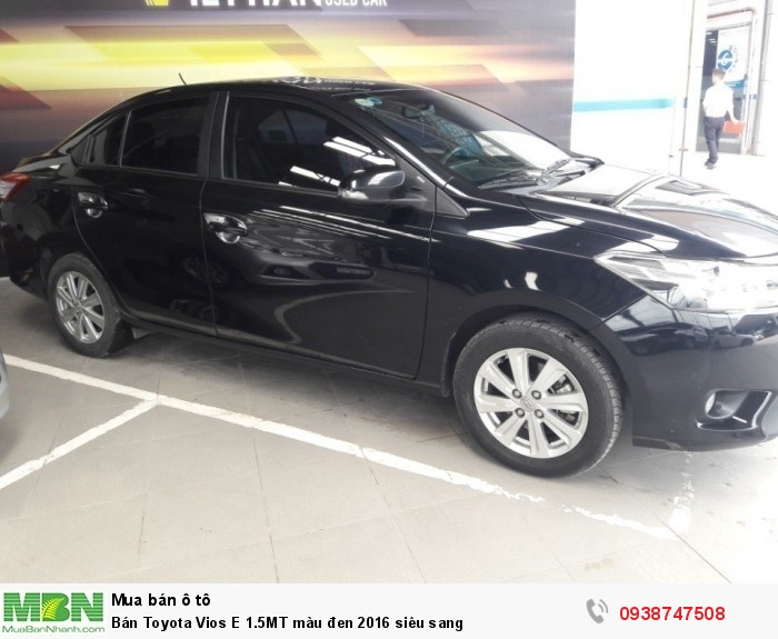 Bán Toyota Vios E 1.5MT màu đen 2016 siêu sang
