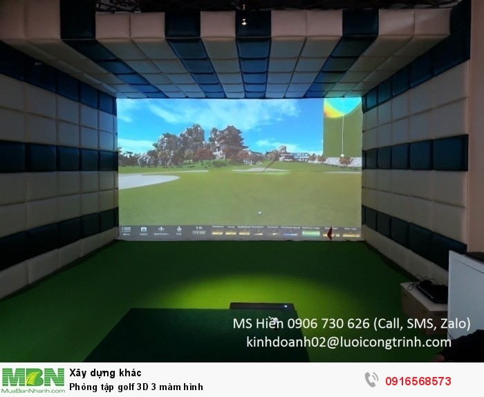 Phòng tập golf 3D 3 màm hình1