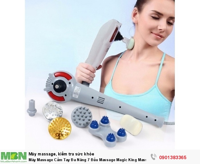 Máy Massage Cầm Tay Đa Năng 7 Đầu Massage Magic King Massager -  MSN383257