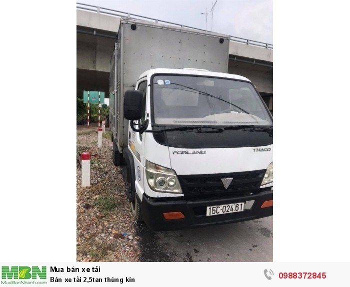 Bán xe tải 2,5tan thùng kín