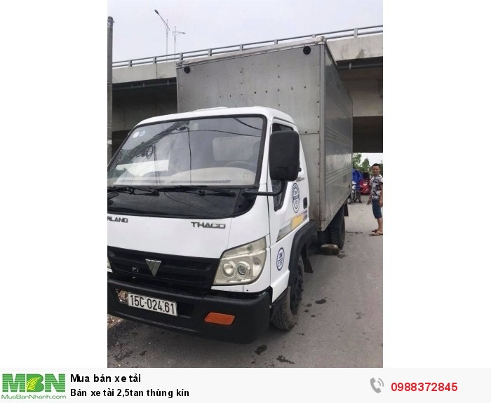 Bán xe tải 2,5tan thùng kín