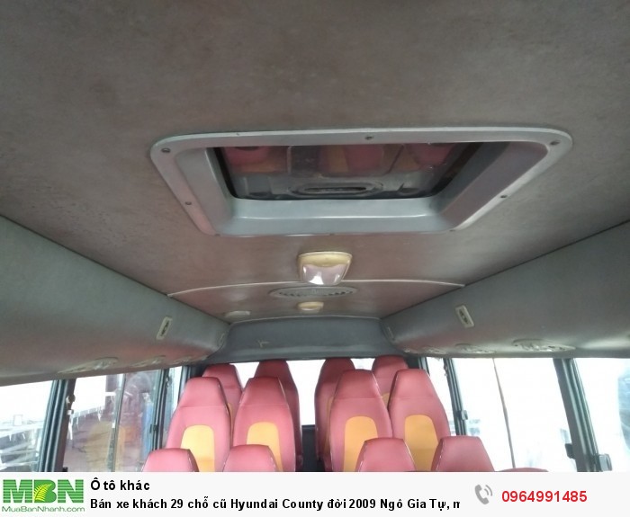 Bán xe khách 29 chỗ cũ Hyundai County đời 2009 Ngô Gia Tự, màu ghi, giá rẻ tại TPHCM