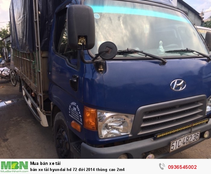 Bán xe tải hyundai hd 72 đời 2014 thùng cao 2m4