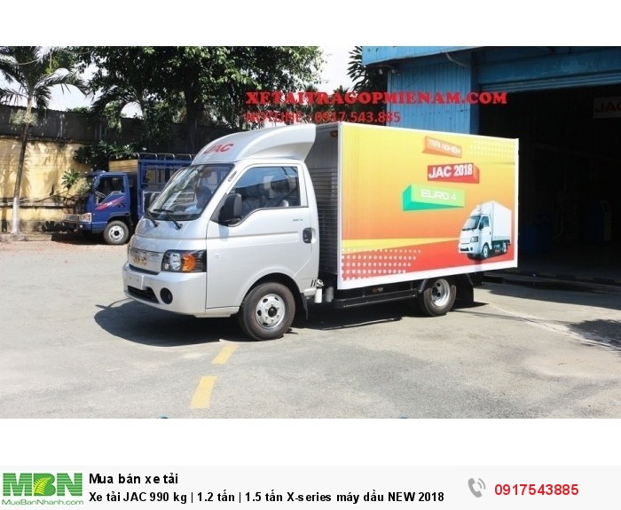 Xe tải JAC 990 kg | 1.2 tấn | 1.5 tấn X-series máy dầu NEW 2018