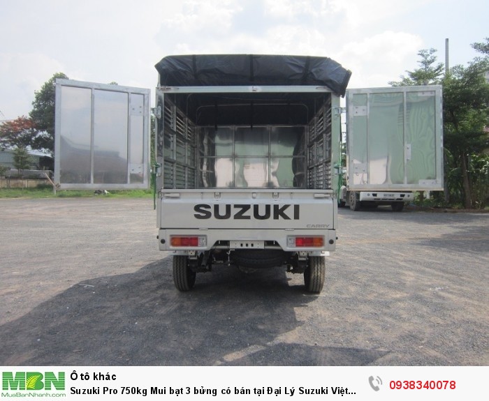 Suzuki Pro 750kg Mui bạt 3 bửng có bán tại Đại Lý Suzuki Đồng Nai Giá tốt nhất hỗ trợ trả góp
