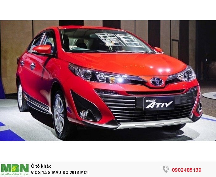 Toyota Vios 1.5G MÀU ĐỎ GIAO NGAY