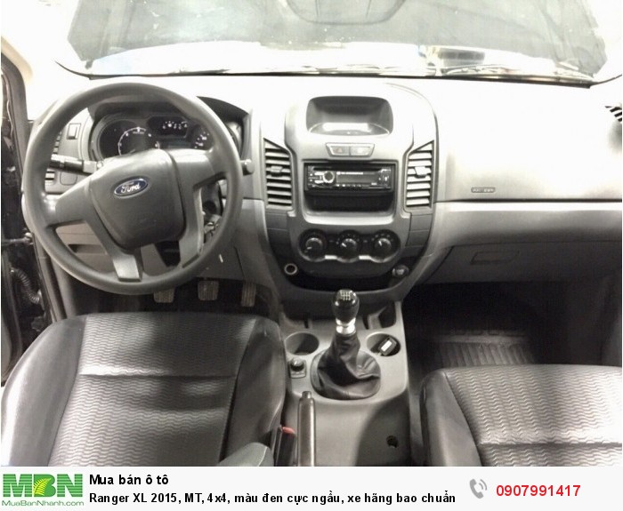 Ranger XL 2015, MT, 4x4, màu đen cực ngầu, xe hãng bao chuẩn