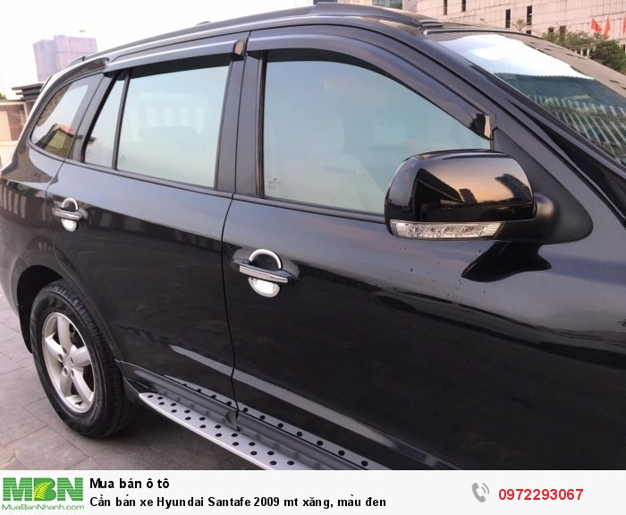 Cần bán xe Hyundai Santafe 2009 mt xăng, màu đen