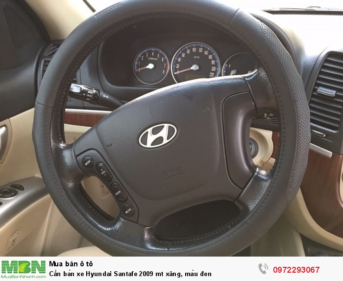 Cần bán xe Hyundai Santafe 2009 mt xăng, màu đen