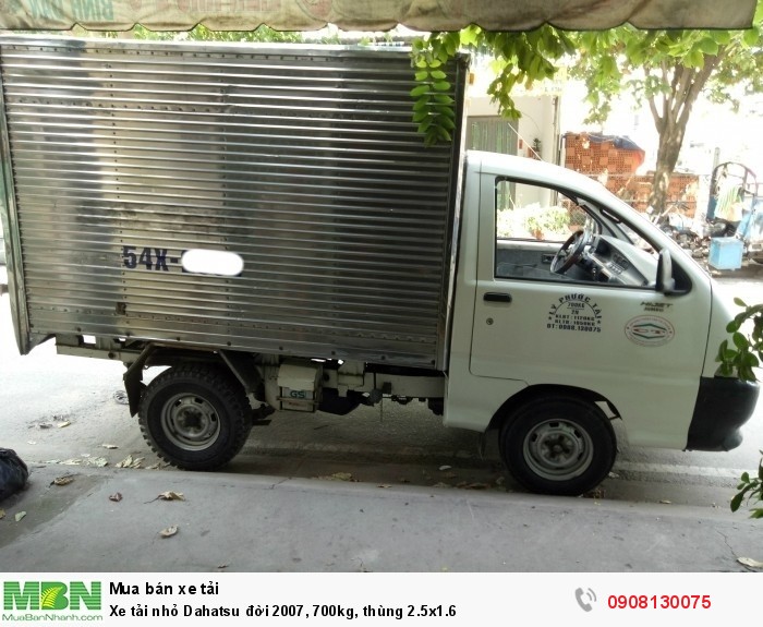 Xe tải nhỏ Dahatsu đời 2007, 700kg, thùng 2.5x1.6
