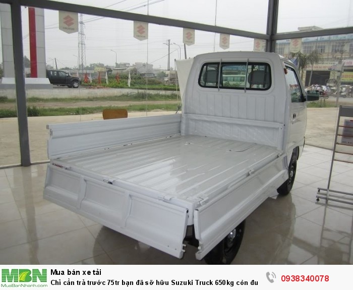 Chỉ cần trả trước 75tr bạn đã sỡ hữu Suzuki Truck 650kg còn được tặng ngay 100% thuế trước bạ khi mua xe