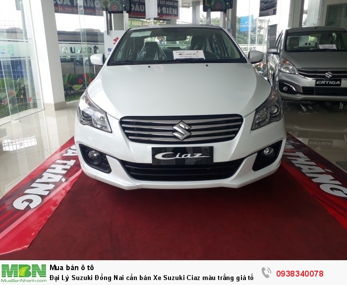 Đại Lý Suzuki Đồng Nai cần bán Xe Suzuki Ciaz màu trắng giá tốt có xe giao ngay hỗ trợ trả góp lãi suất thấp