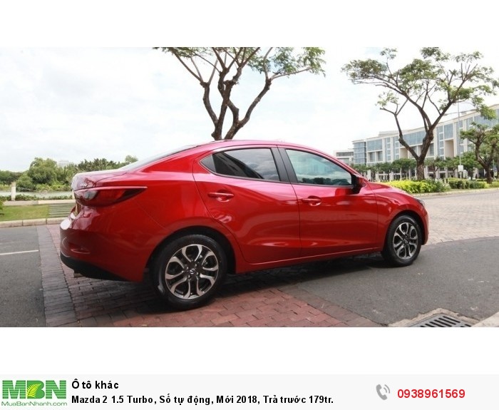 Mazda 2 1.5 Turbo, Số tự động, Mới 2018, Trả trước 179tr.