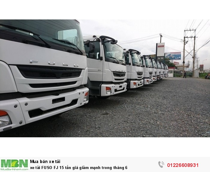 xe tải FUSO FJ 15 tấn giá giảm mạnh trong tháng 6