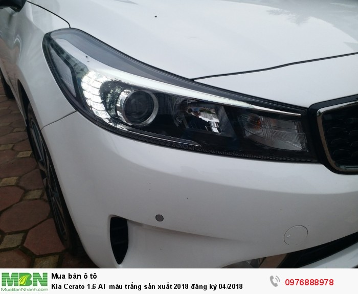 Kia Cerato 1.6 AT màu trắng sản xuất 2018 đăng ký 04/2018