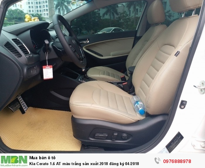 Kia Cerato 1.6 AT màu trắng sản xuất 2018 đăng ký 04/2018