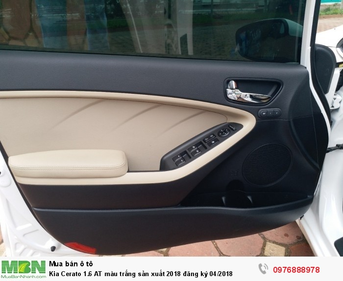 Kia Cerato 1.6 AT màu trắng sản xuất 2018 đăng ký 04/2018