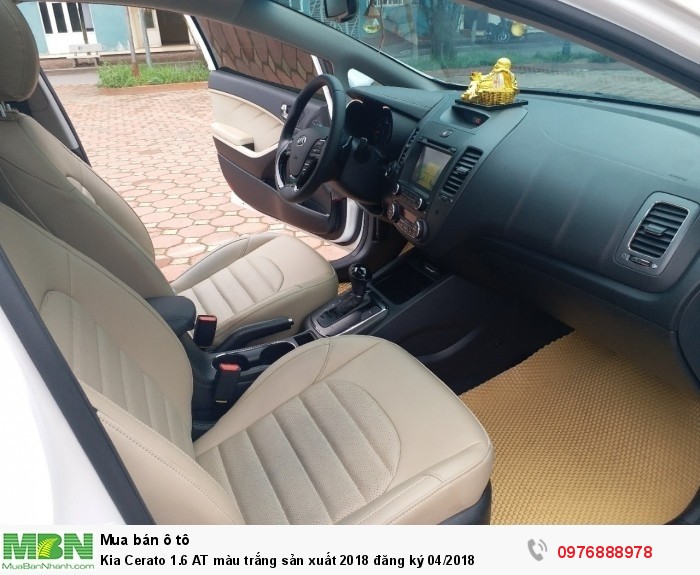 Kia Cerato 1.6 AT màu trắng sản xuất 2018 đăng ký 04/2018