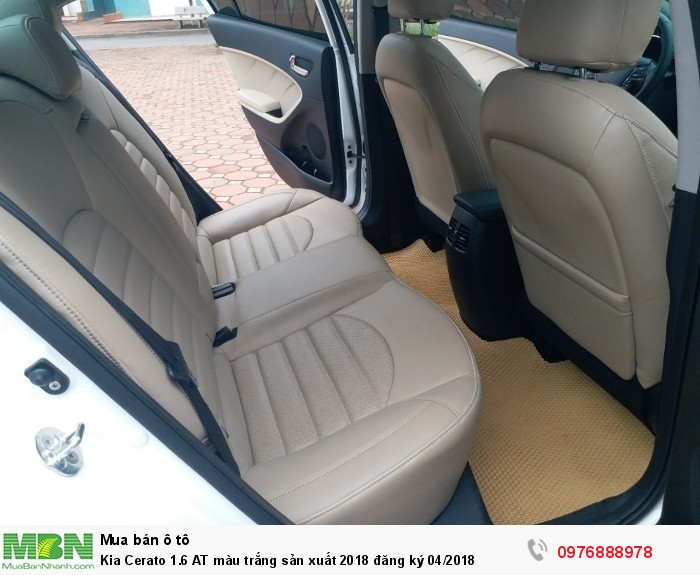 Kia Cerato 1.6 AT màu trắng sản xuất 2018 đăng ký 04/2018