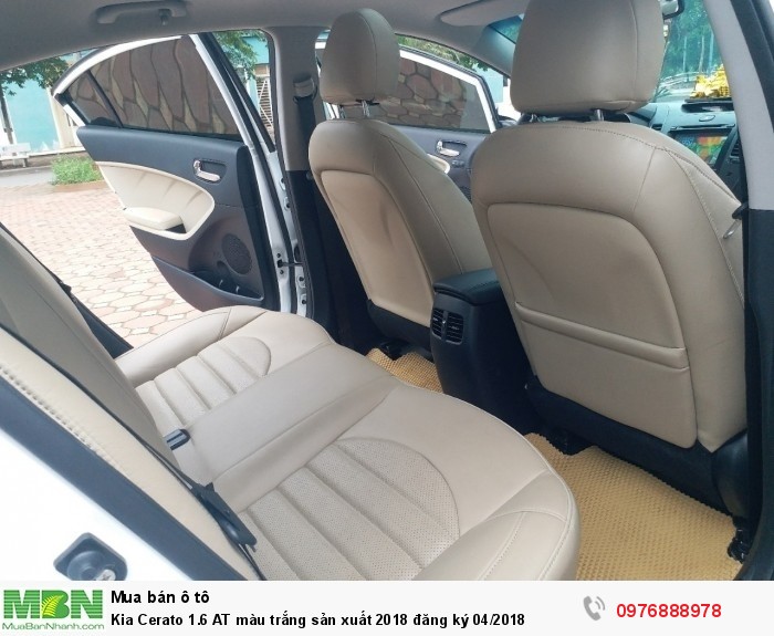 Kia Cerato 1.6 AT màu trắng sản xuất 2018 đăng ký 04/2018