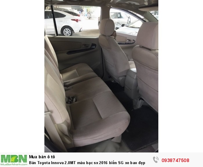 Bán Toyota Innova 2.0MT màu bạc sx 2016 biển SG xe bao đẹp