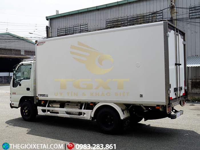 Bán xe tải Isuzu 1T9 đông lạnh|xe tải đông lạnh Isuzu 1T9 QKR, hỗ trợ trả góp 90% giá trị xe .