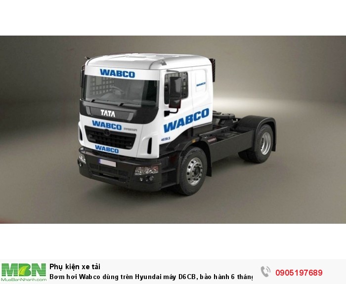 Bơm hơi Wabco dùng trên Hyundai máy D6CB, bảo hành 6 tháng theo tiêu chuẩn của Yonming Việt Nam.