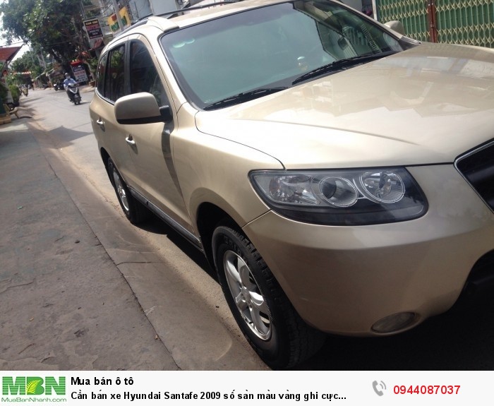 Cần bán xe Hyundai Santafe 2009 số sàn màu vàng ghi cực đẹp