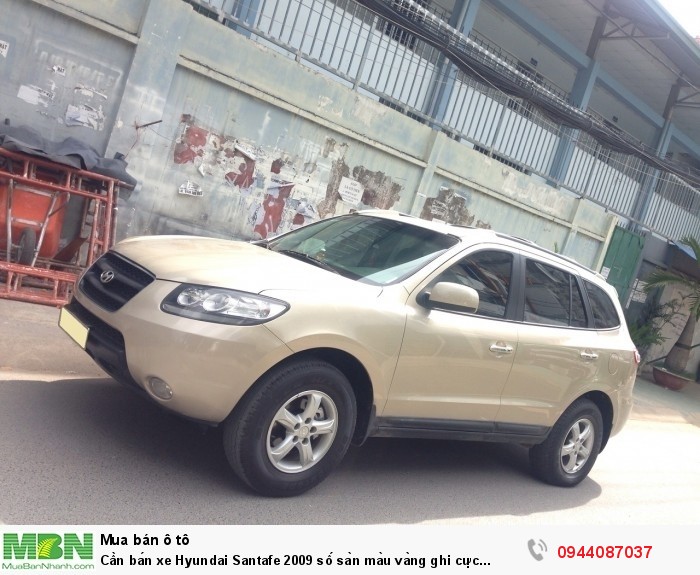 Cần bán xe Hyundai Santafe 2009 số sàn màu vàng ghi cực đẹp