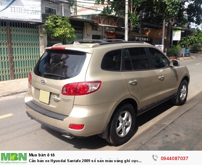 Cần bán xe Hyundai Santafe 2009 số sàn màu vàng ghi cực đẹp