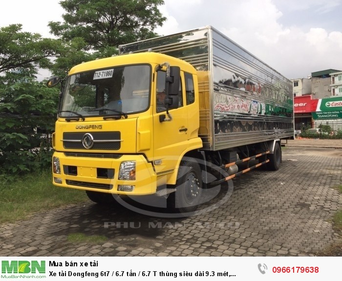 Xe tải Dongfeng 6t7 / 6.7 tấn / 6.7 T thùng siêu dài 9.3 mét, siêu cao