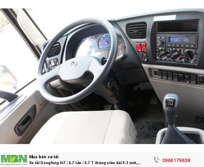 Xe tải Dongfeng 6t7 / 6.7 tấn / 6.7 T thùng siêu dài 9.3 mét, siêu cao