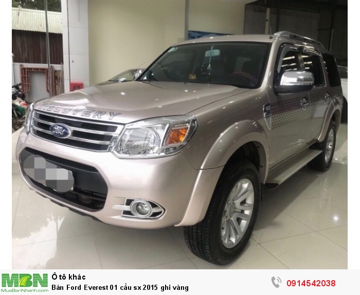 Bán Ford Everest 01 cầu sx 2015 ghi vàng