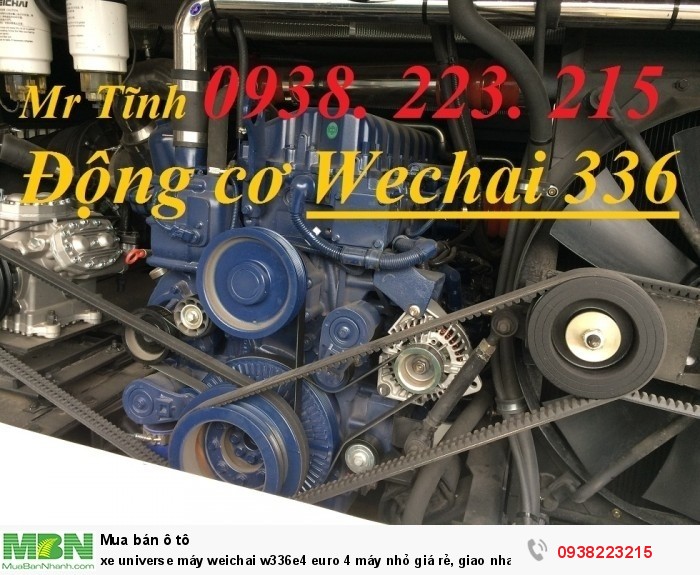 Xe Universe máy weichai w336e4 euro 4 máy nhỏ thaco 45 47 chỗ giá rẻ, giao nhanh, tiết kiệm dầu