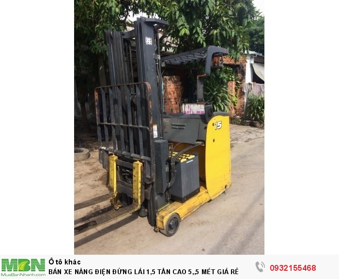 Bán Xe Nâng Điện Đứng Lái 1,5 Tấn Cao 5,5 Mét Giá Rẻ